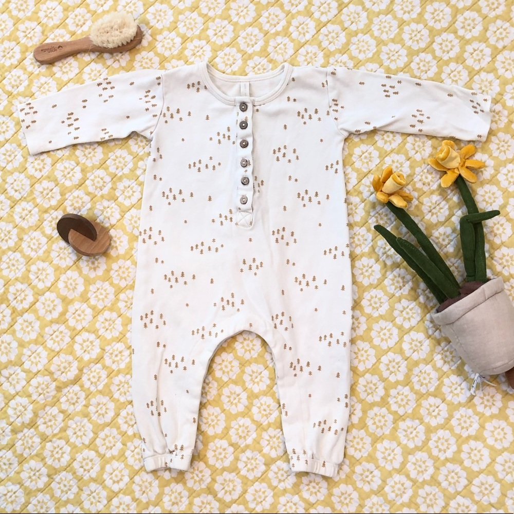 Quincy Mae Longsleeve Jumpsuit in Ivory